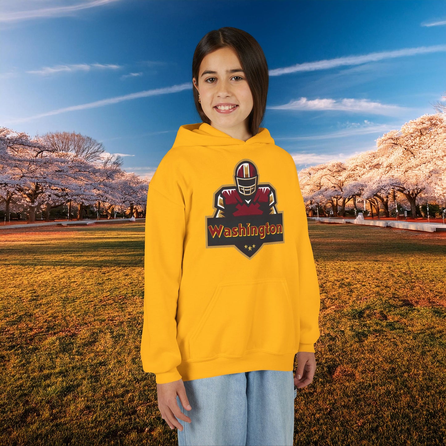 Washington Football Player Logo Youth Hoodie