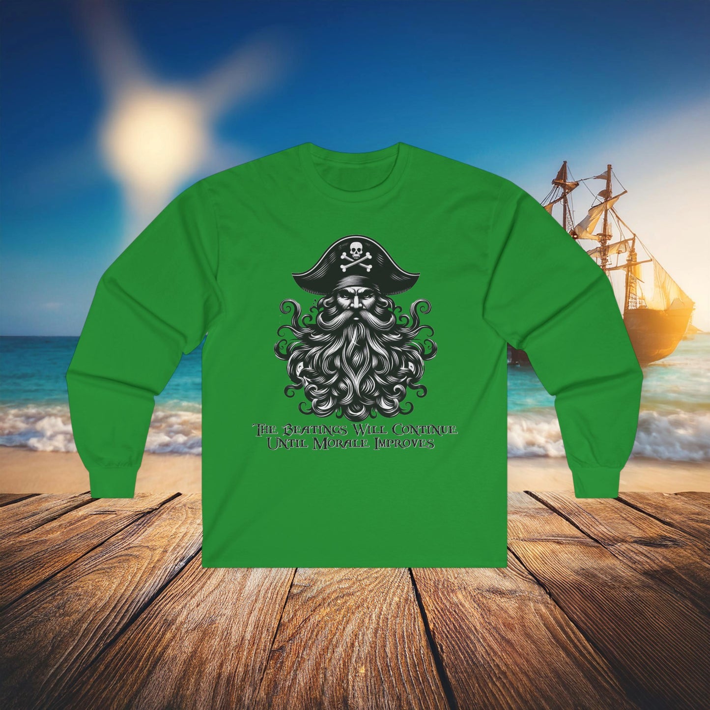 "Beatings Will Continue" Pirate Long Sleeve Tee
