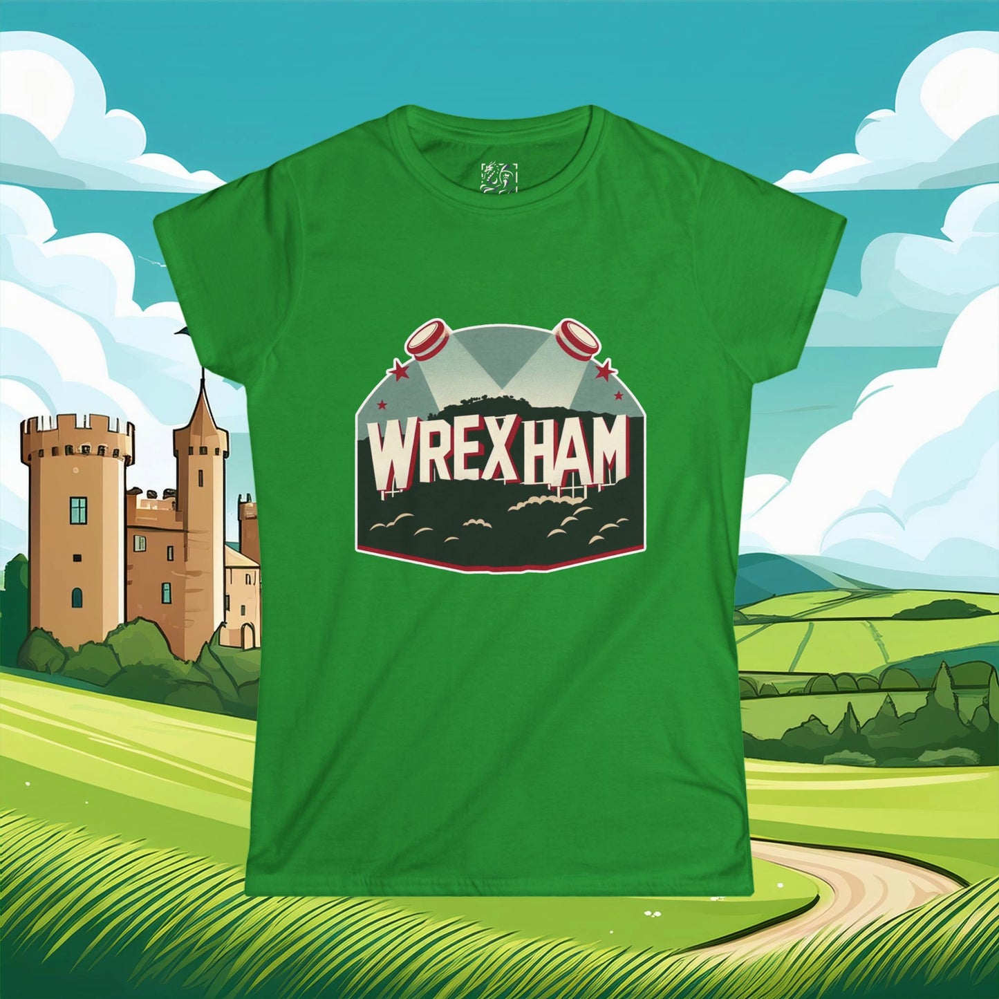 Wrexham Hollywood Sign Women's Softstyle Tee