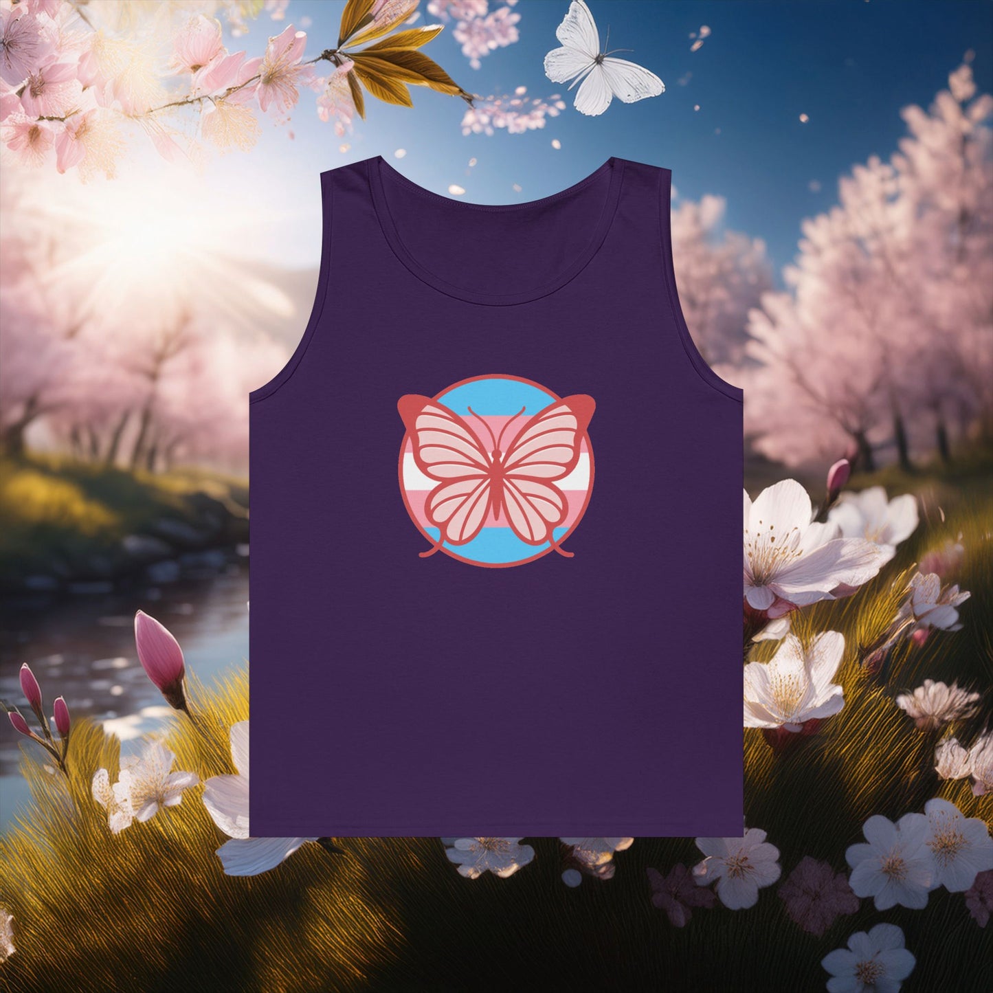 The T Elders Butterfly Unisex Heavy Cotton Tank Top