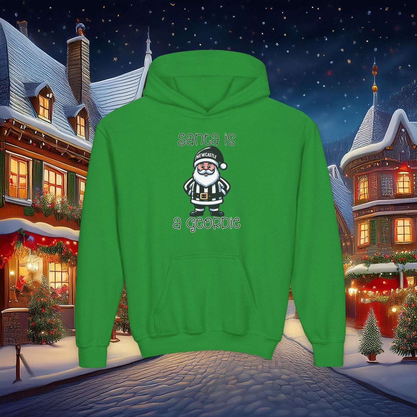 Newcastle United Santa is a Geordie Youth Hoodie