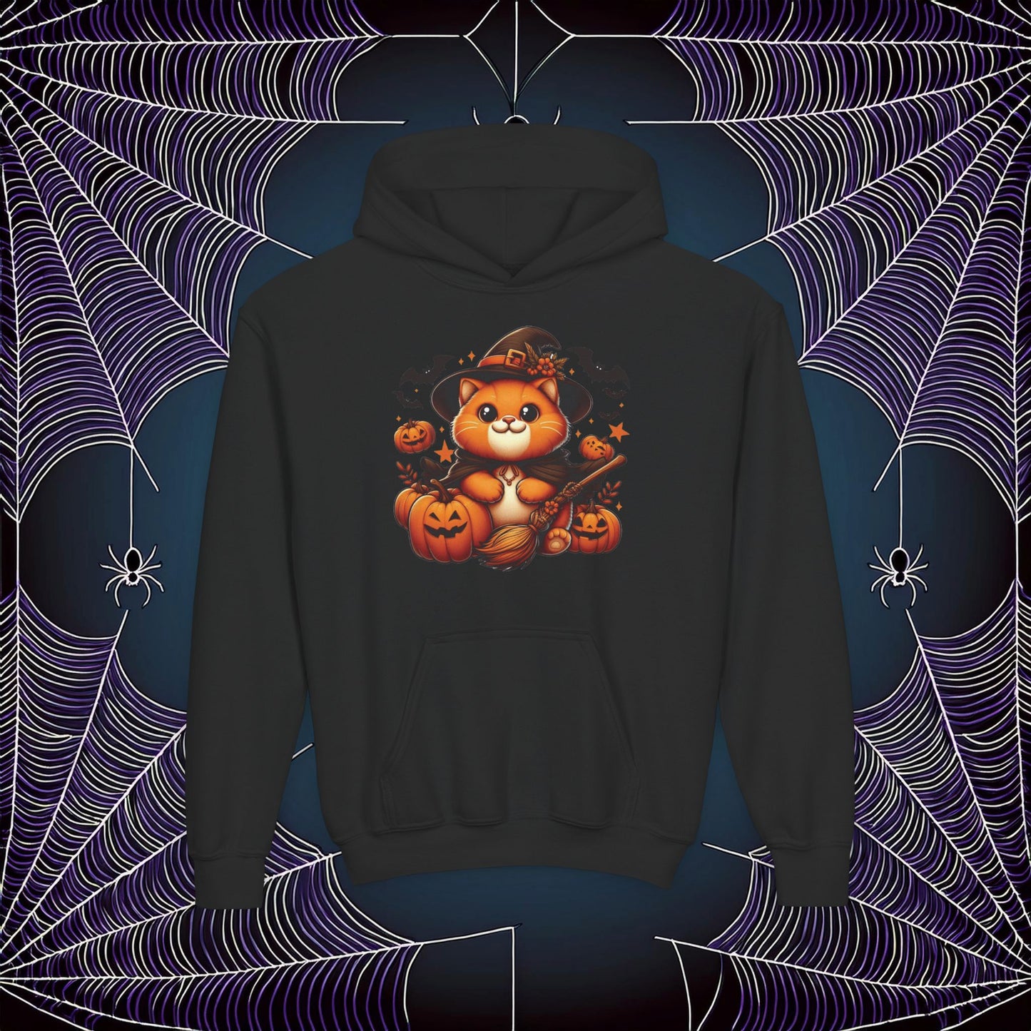 Halloween Cat Youth Hoodie