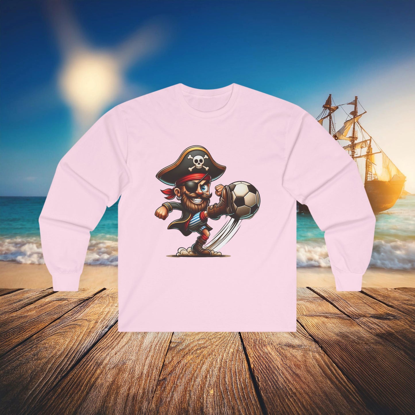 St Pauli Pirate Soccer Long Sleeve Tee