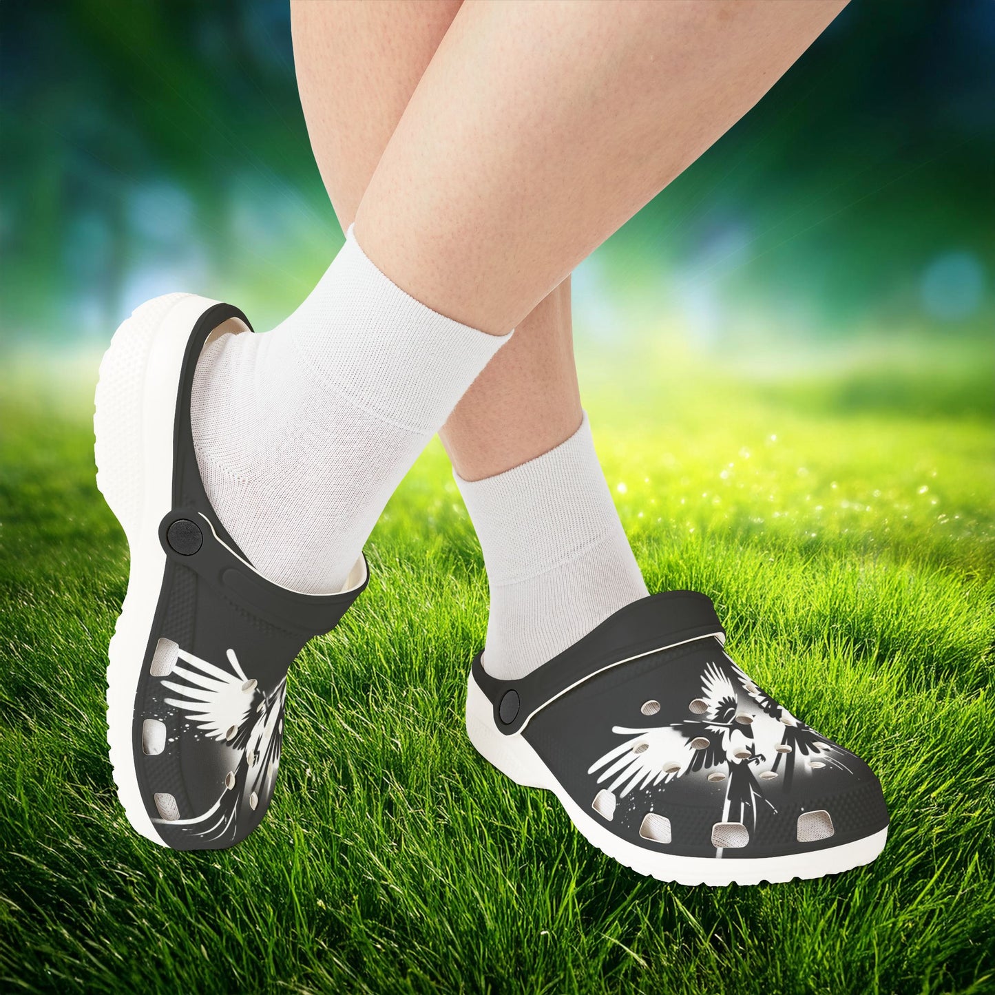 Newcastle Magpie Graffiti Foam Clogs