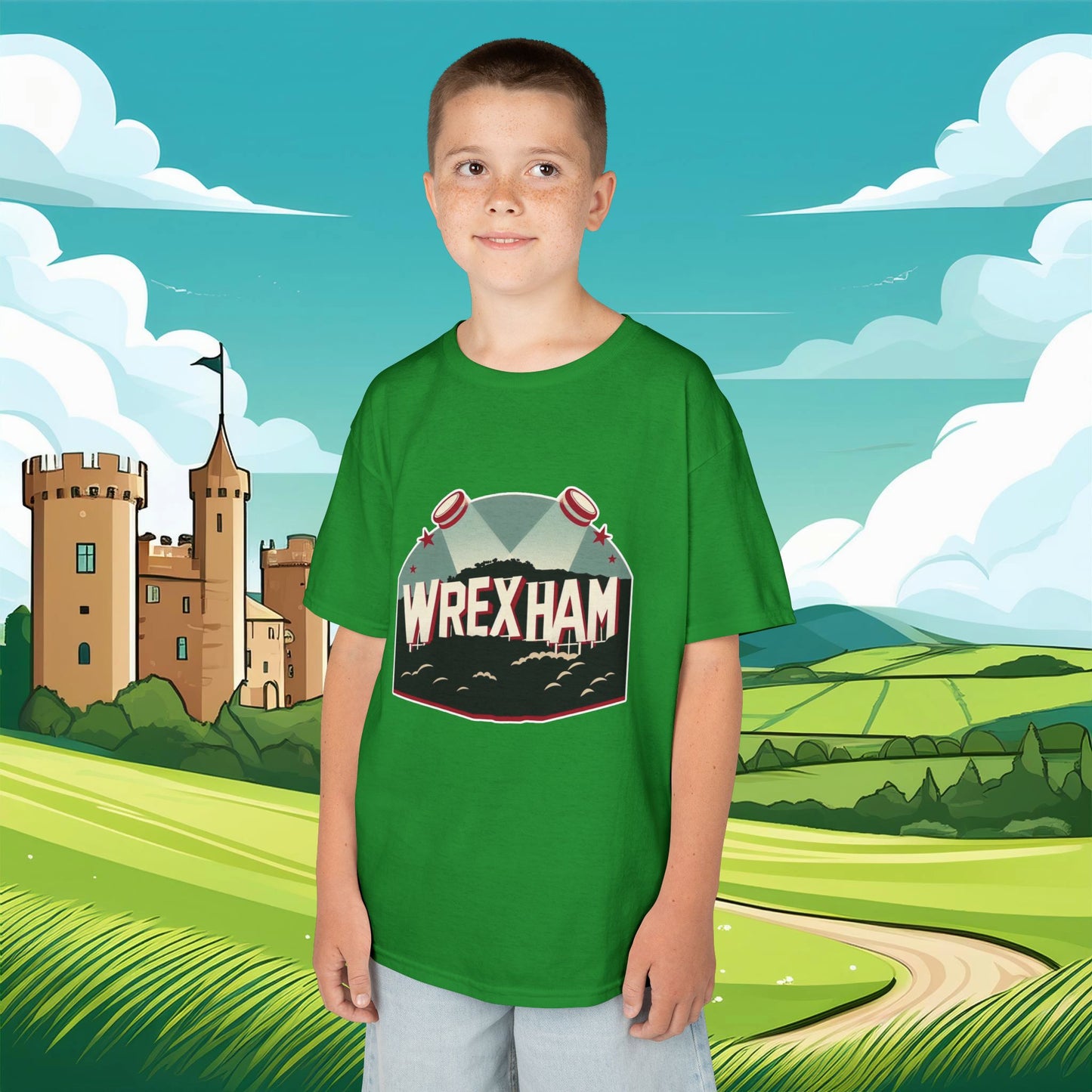 Wrexham Hollywood Sign Kids Tee