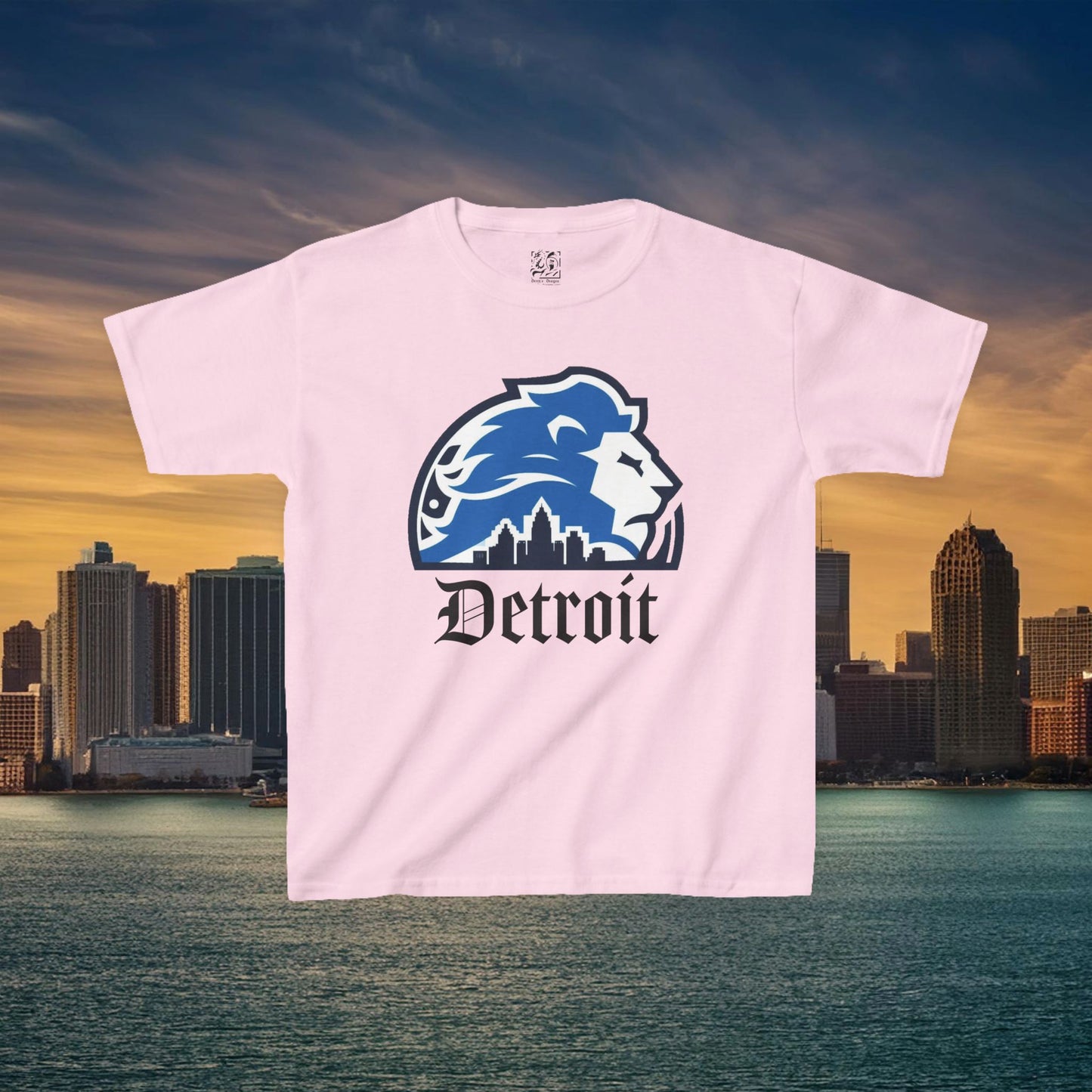 Detroit Football Skyline Kids Tee