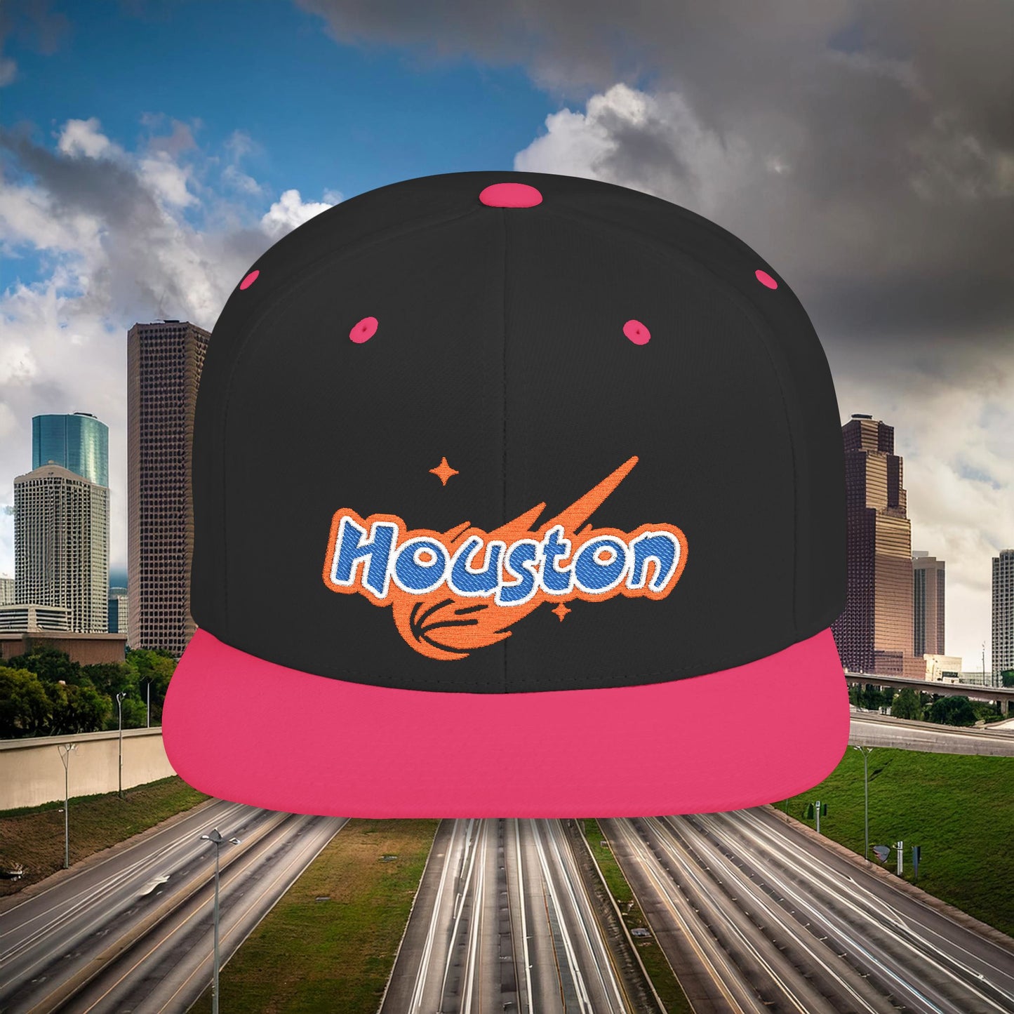 Houston Asteroid Flat Bill Snapback