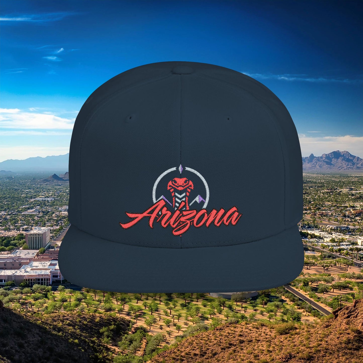Arizona Baseball Logo Flat Bill Snapback