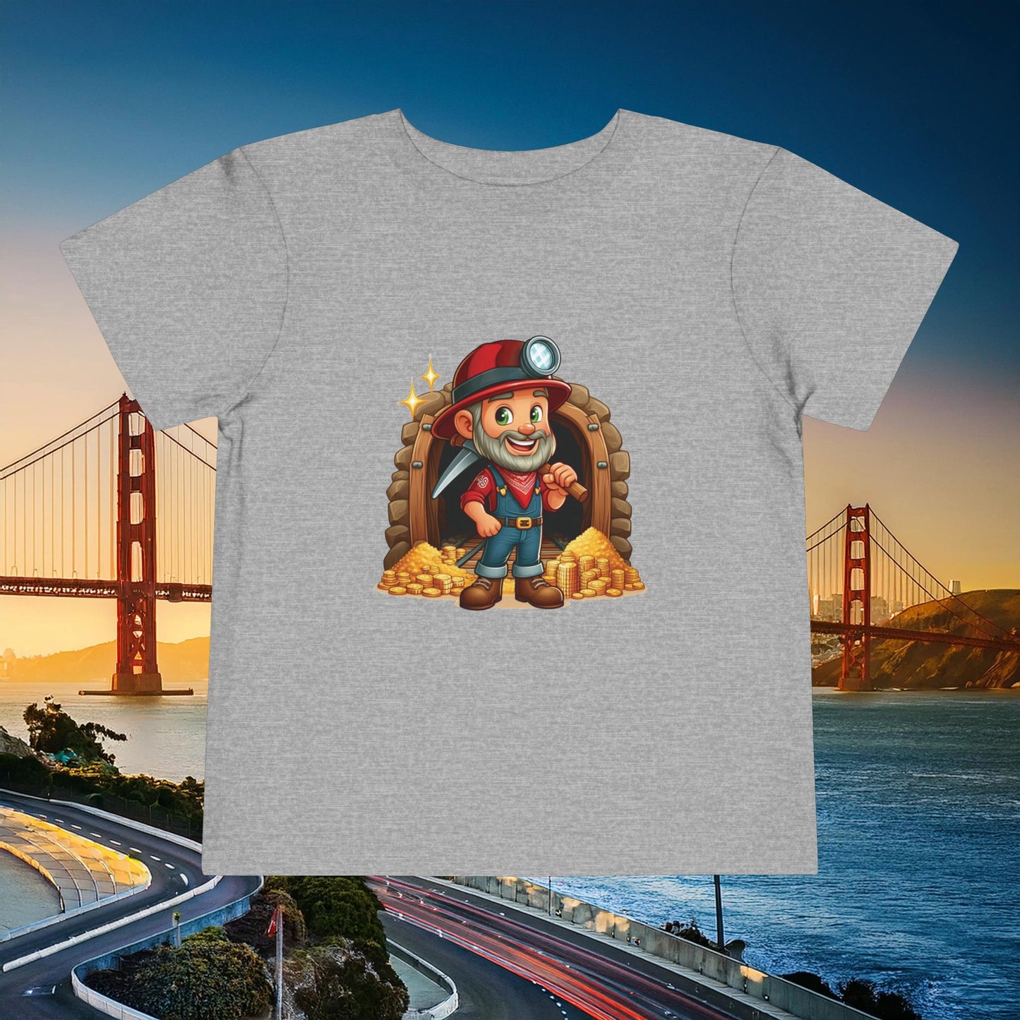 San Francisco Football Cartoon Miner Toddler Tee