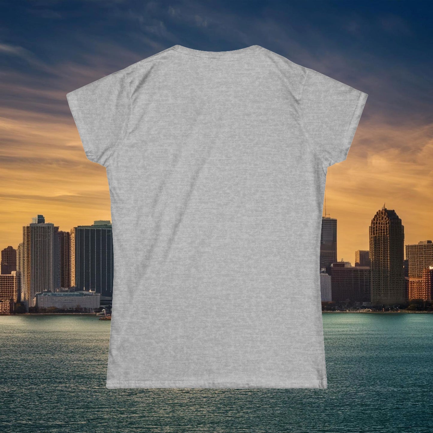 Detroit Football Logo Women's Softstyle Tee