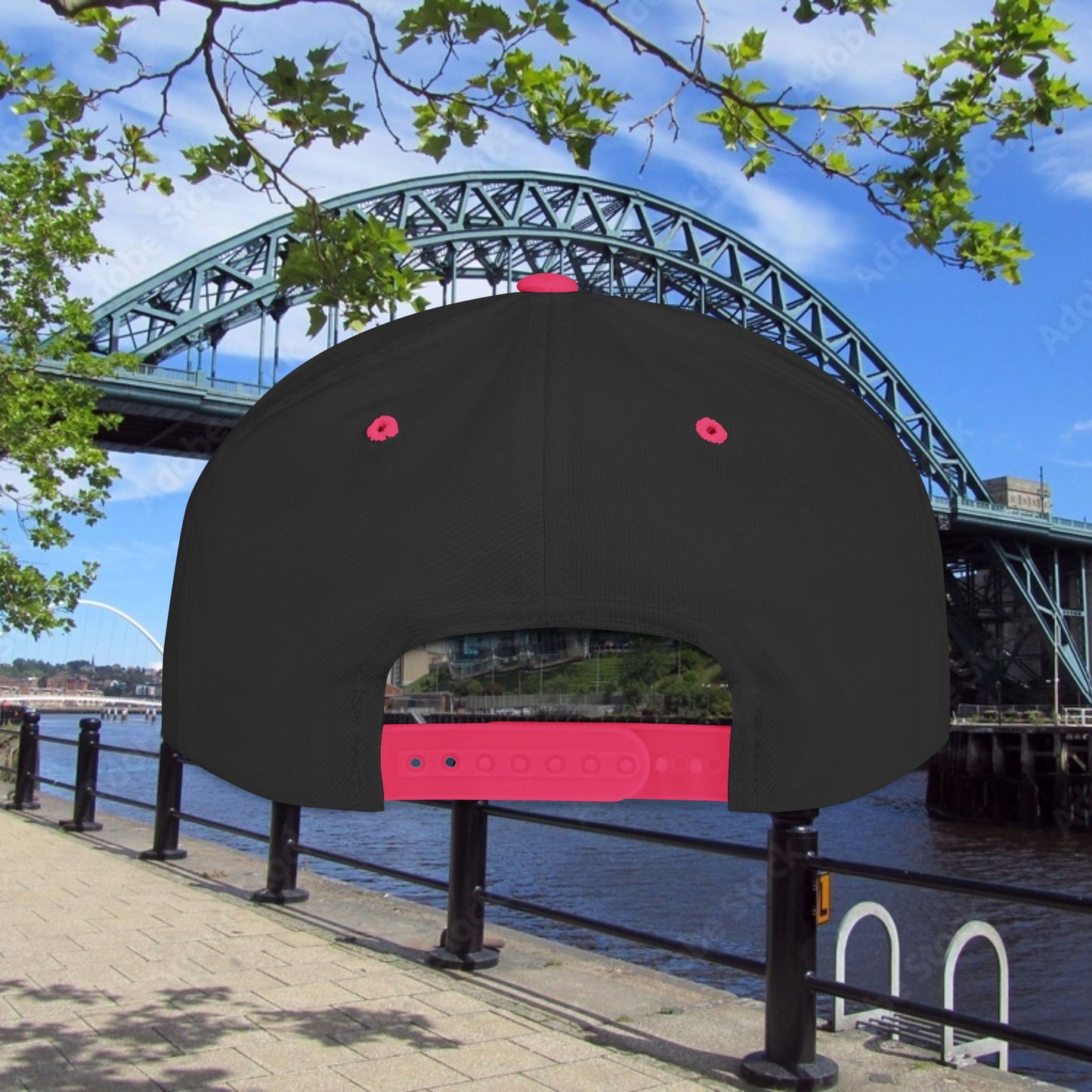 Newcastle United B&W Crest Flat Bill Snapback