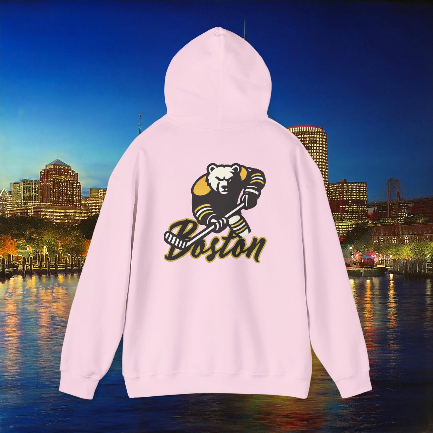 Boston Hockey Bear Hoodie