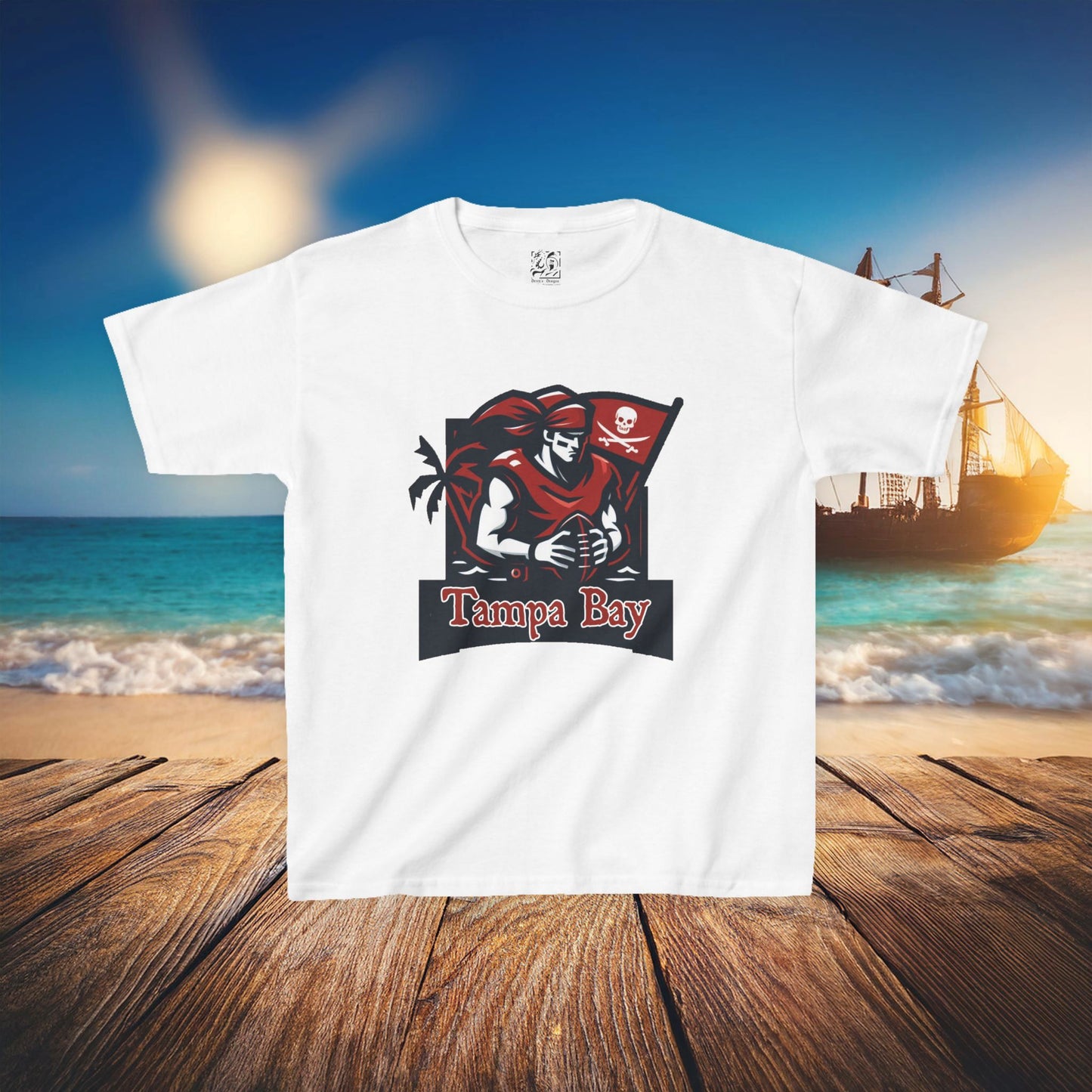 Tampa Bay Football Player Kids Tee