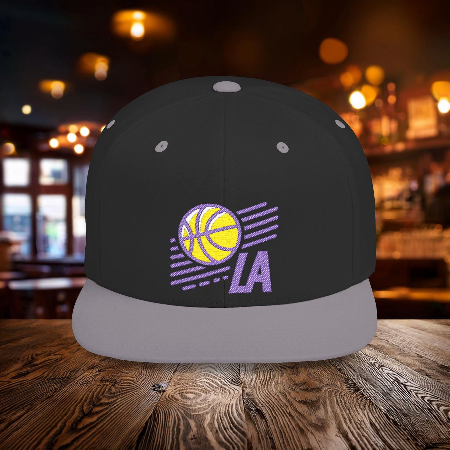 LA Basketball Flat Bill Snapback