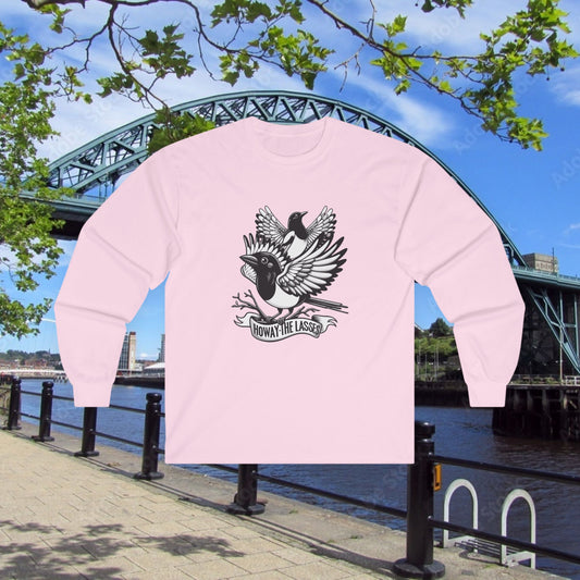 Newcastle United Howay The Lasses B&W (Twin Mags) Long Sleeve Tee