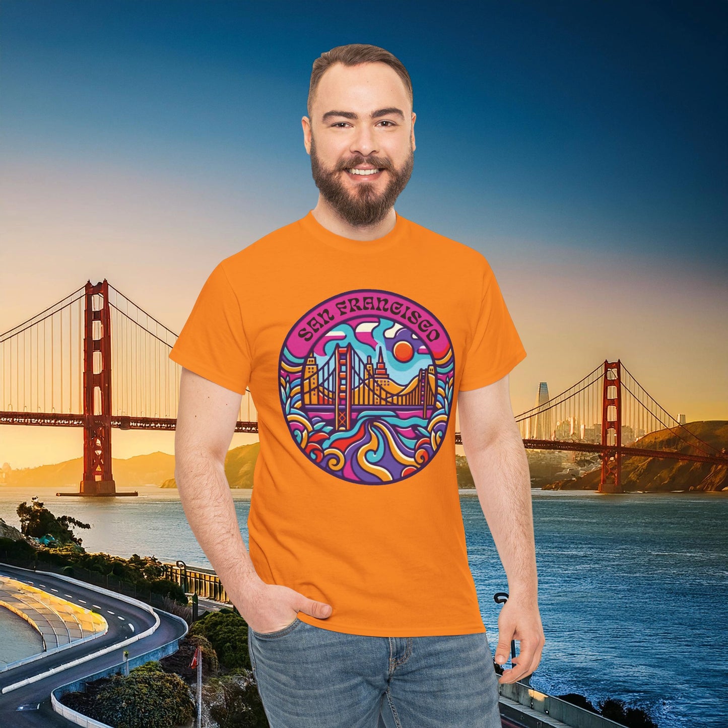 Vibrant San Francisco Psychedelic Tee