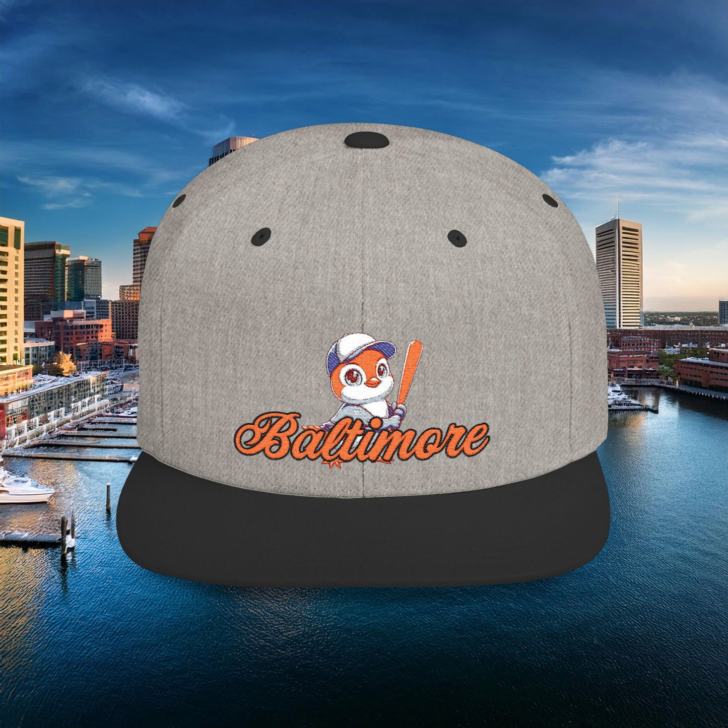 Baltimore Baseball Mini Oriole Flat Bill Snapback