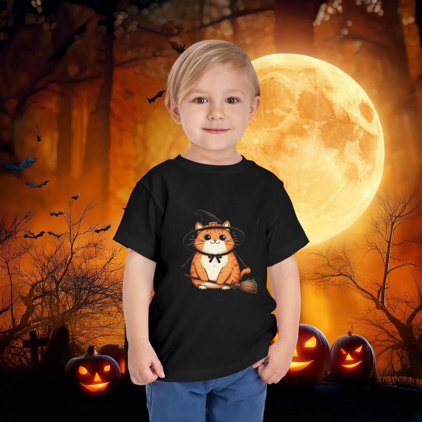 Trick or Treat Cat Toddler Tee