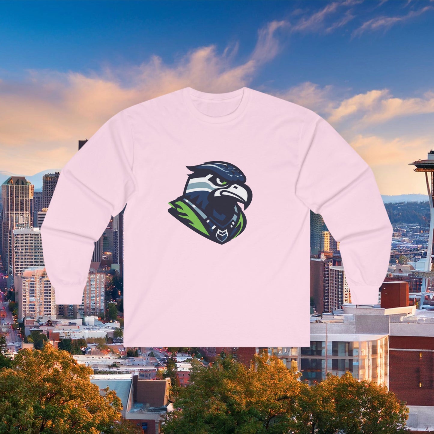 Seattle Football Crest Long Sleeve Tee