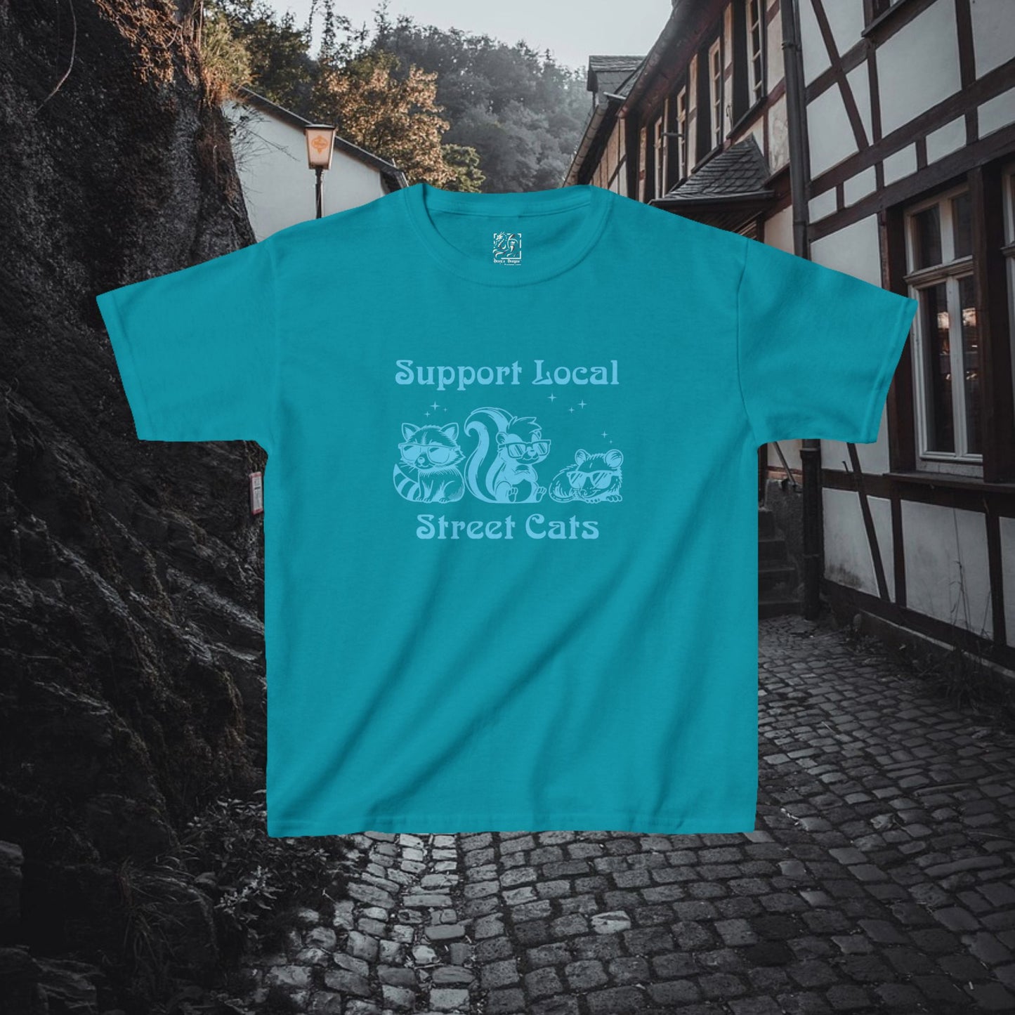 Support Local Street Cats Kids Tee
