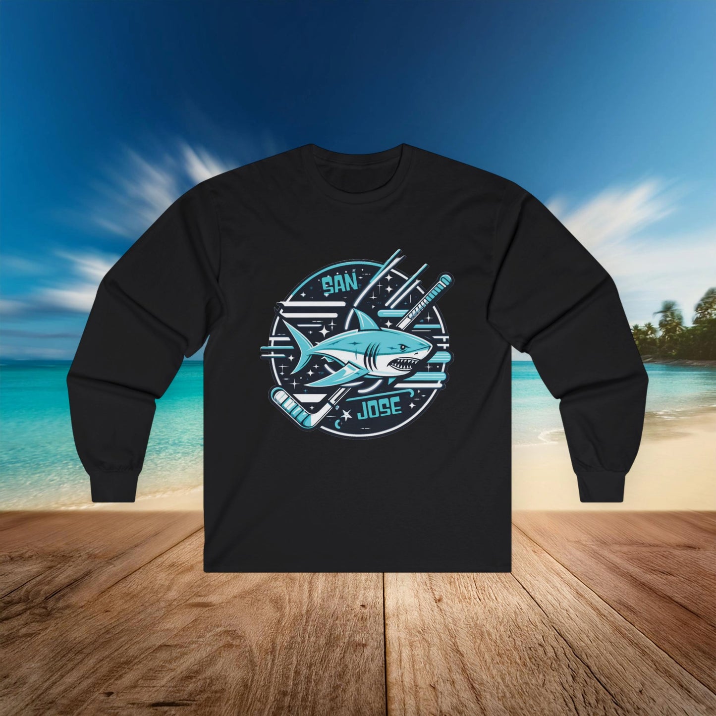 San Jose Hockey Logo Long Sleeve Tee