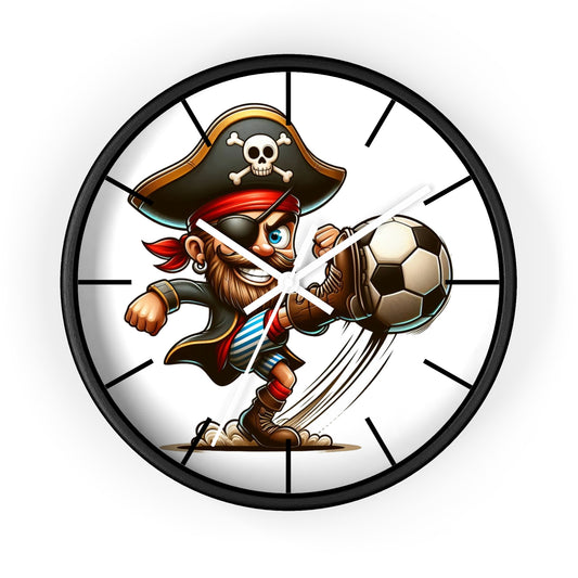 Pirate Soccer Wall Clock