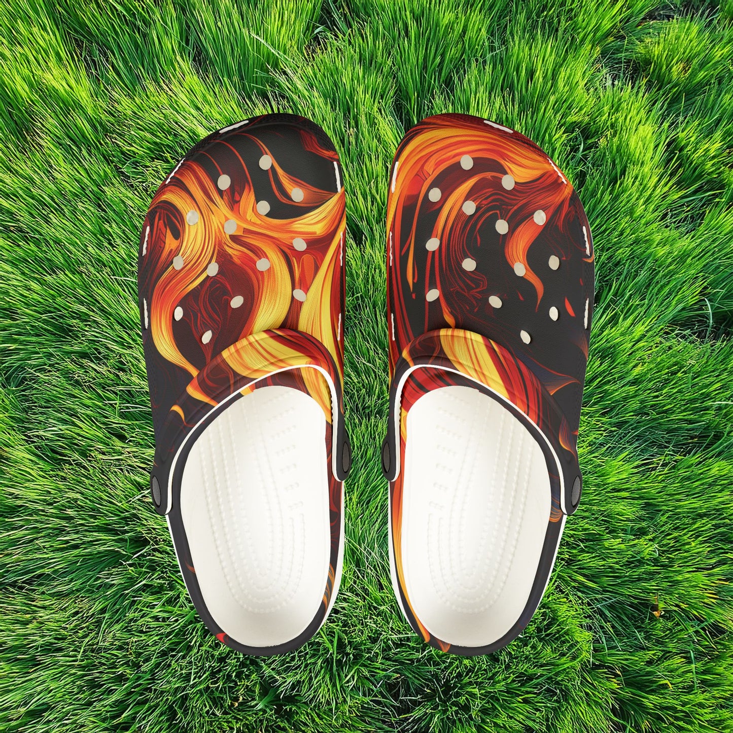 Flames Foam Clogs