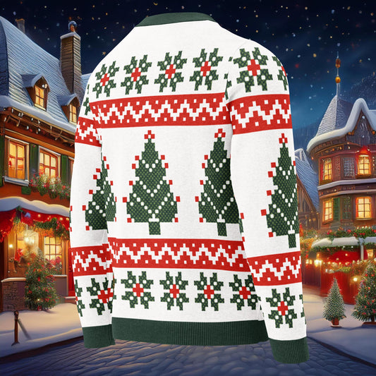 Yuletide Pines Knitted crew neck sweater