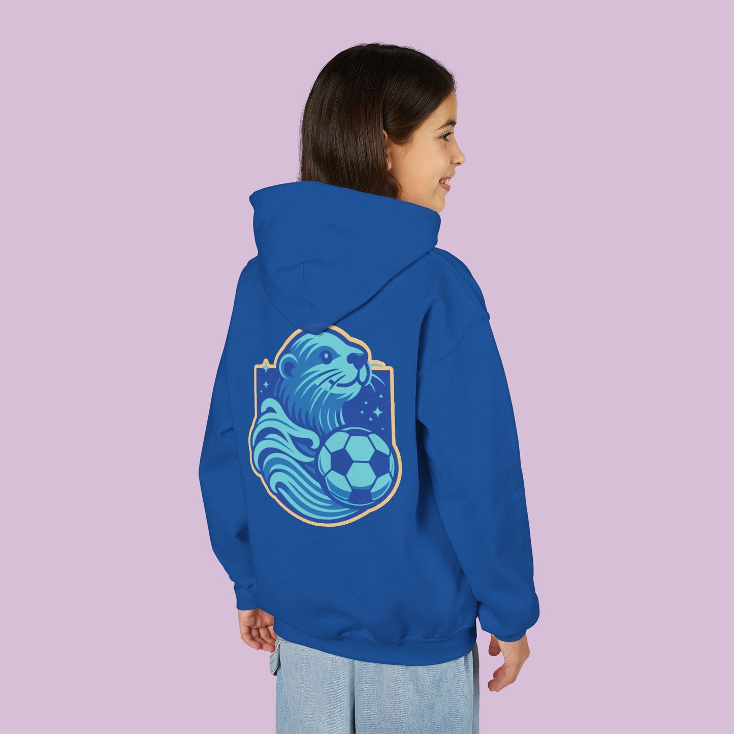 Sea Otter Soccer Logo Youth Hoodie
