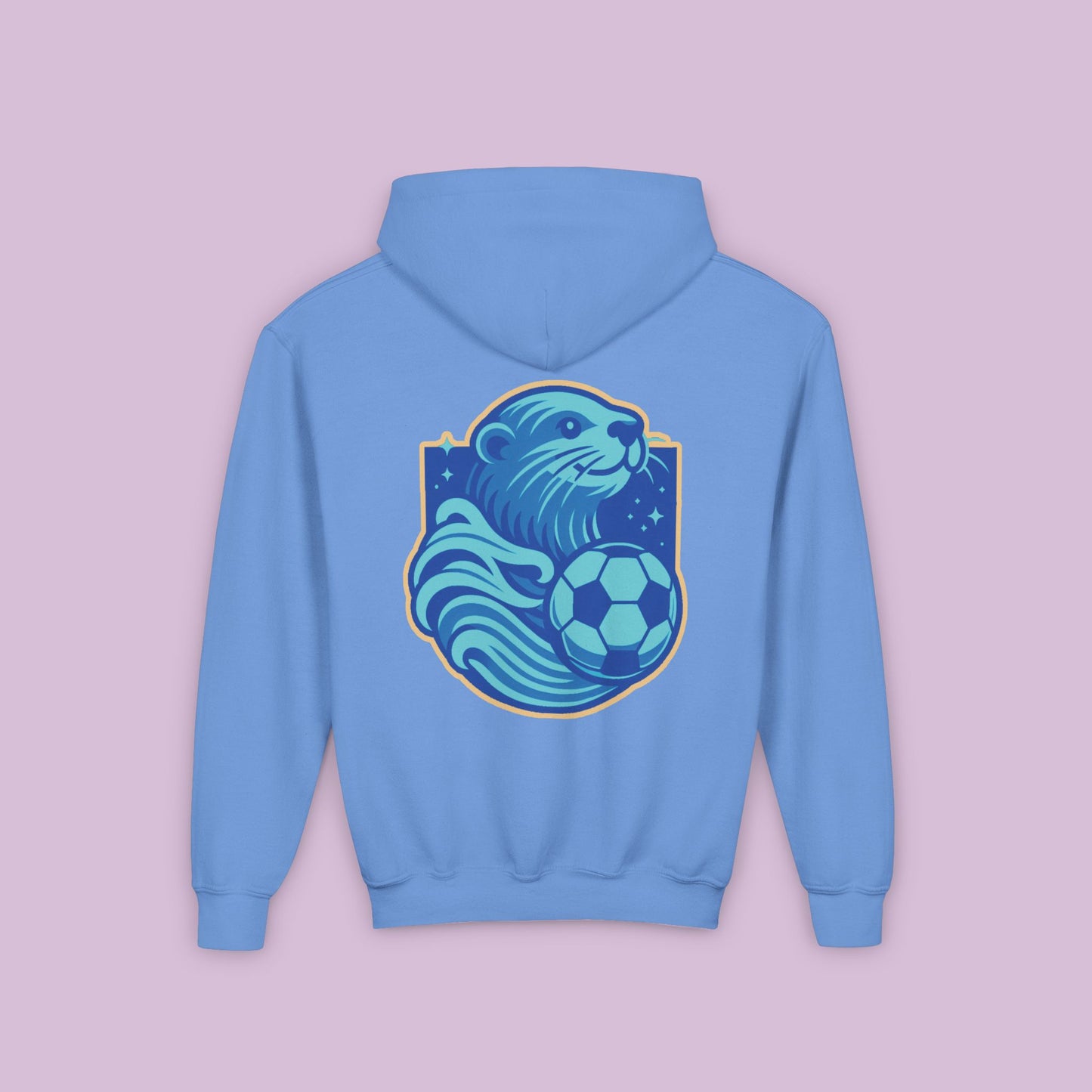 Sea Otter Soccer Logo Youth Hoodie