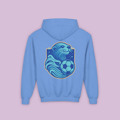 Sea Otter Soccer Logo Youth Hoodie