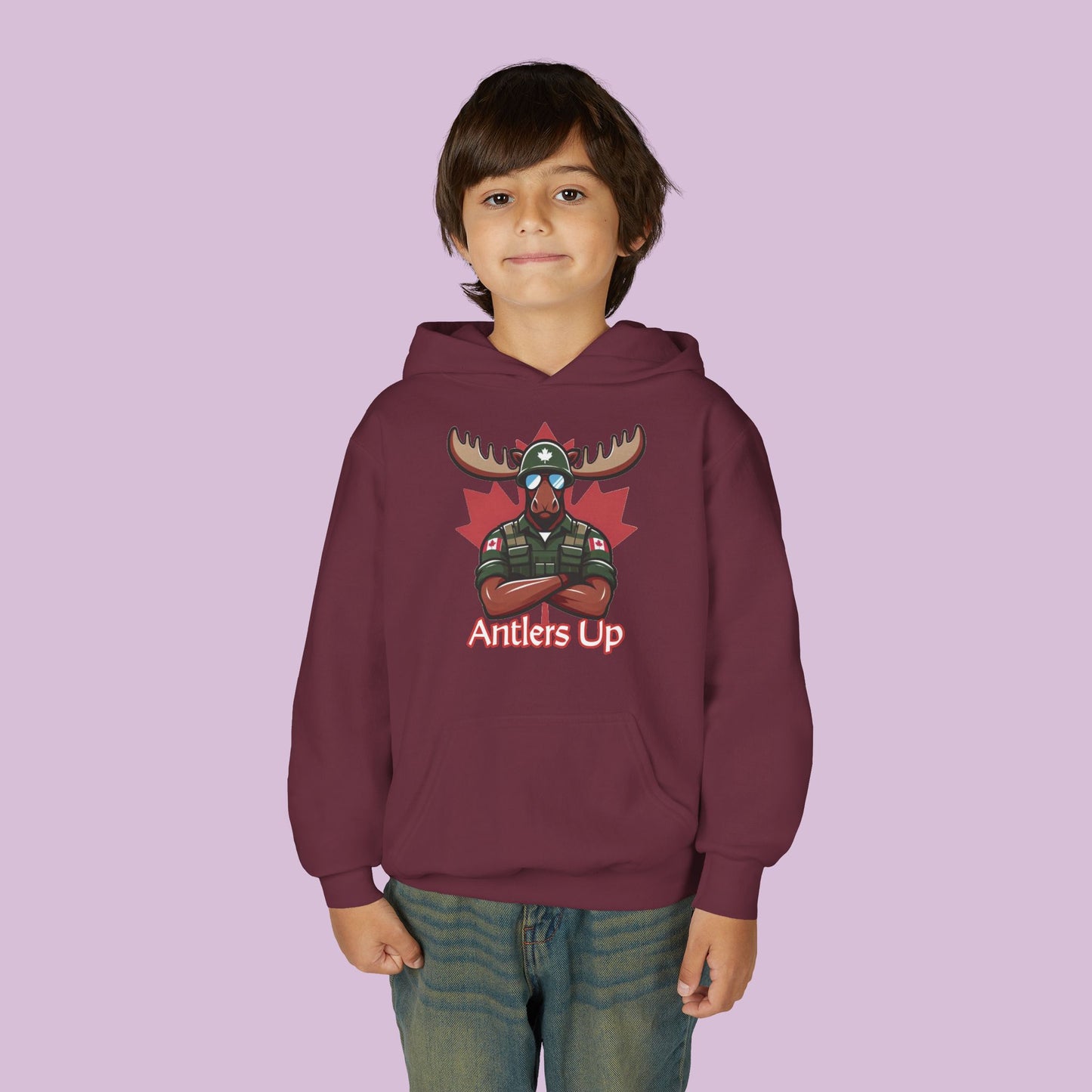 Canadian Moose "Antlers Up" Youth Hoodie