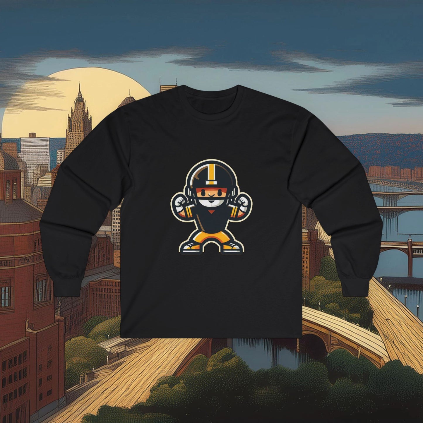Mini Pittsburgh Football Player Long Sleeve Tee