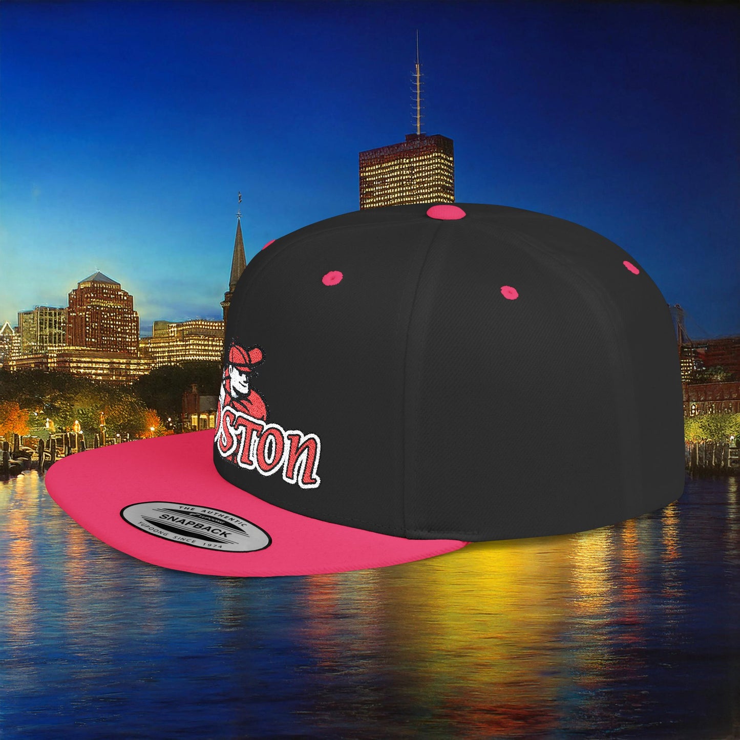 Boston Baseball Player Flat Bill Snapback