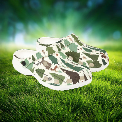 Forest Pattern Foam Clogs