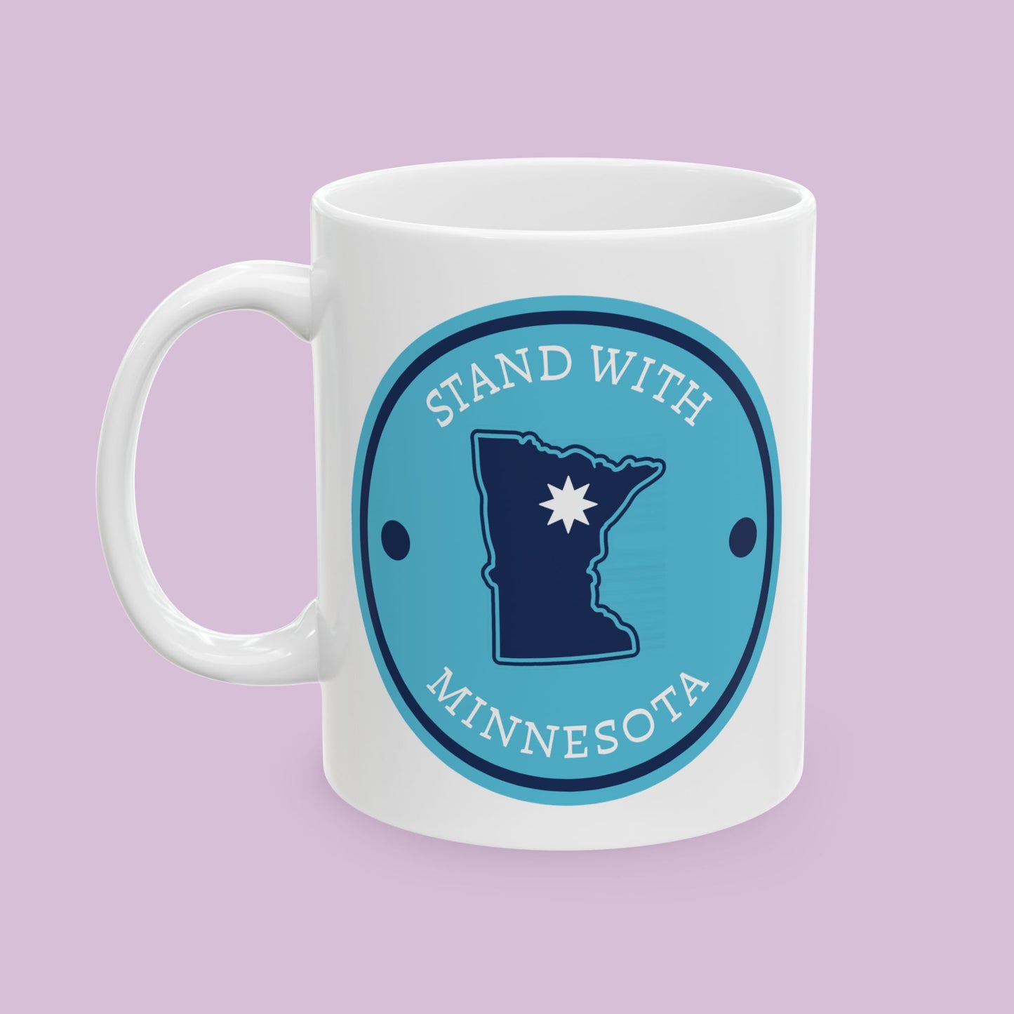 Stand With Minnesota Logo Ceramic Mug (11oz/15oz)