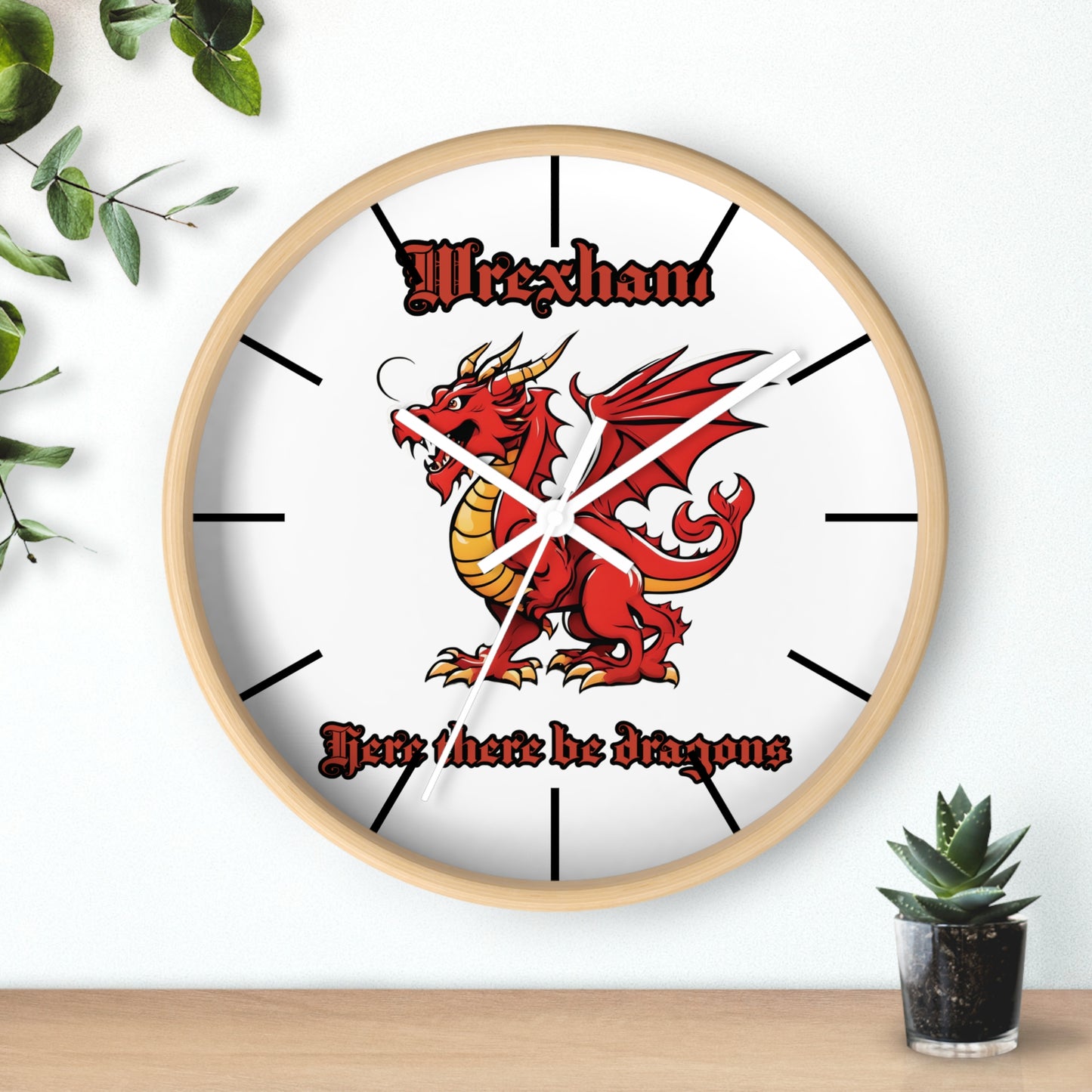 Wrexham Dragon Wall Clock