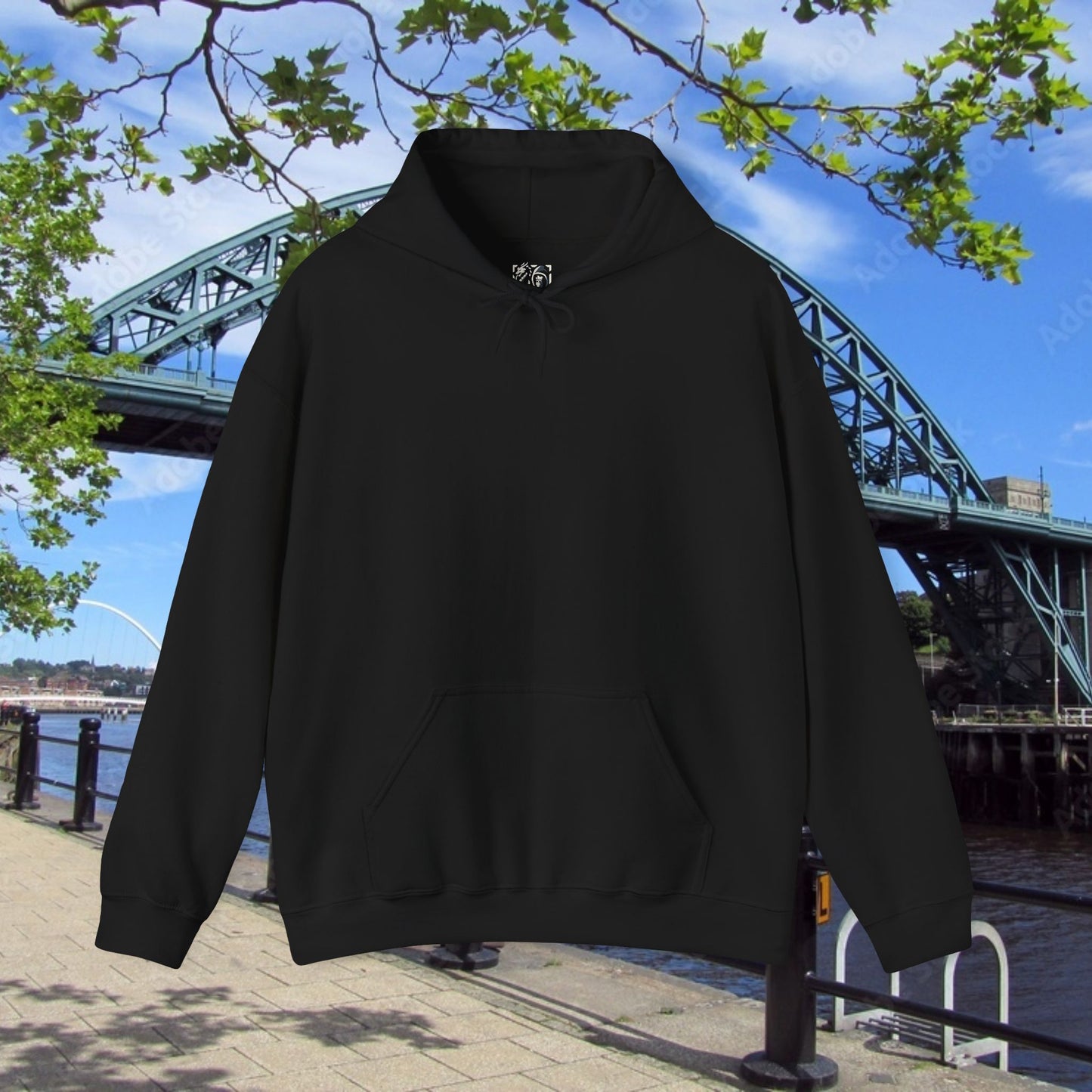 Newcastle United B&W Crest Hoodie