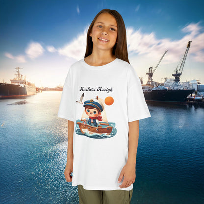 Navy Anchors Aweigh Kids Tee