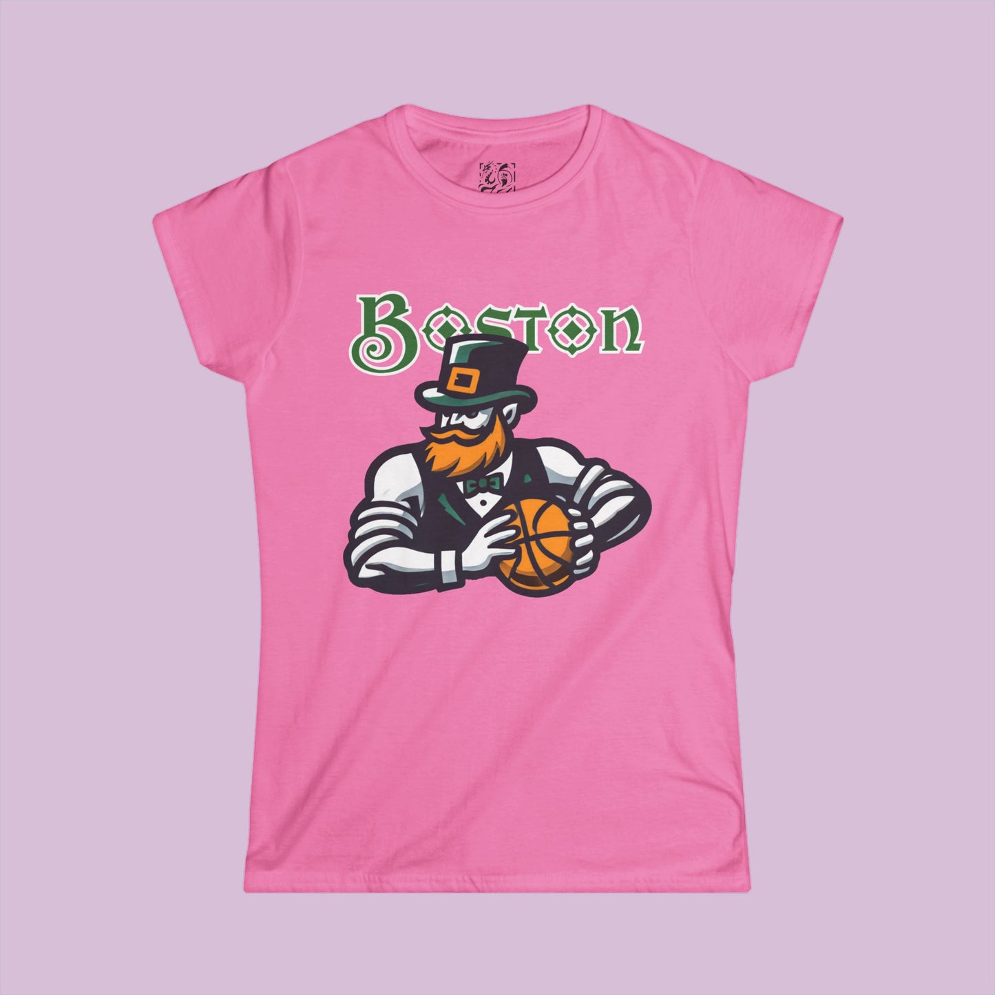 Boston Basketball Design Women's Softstyle Tee