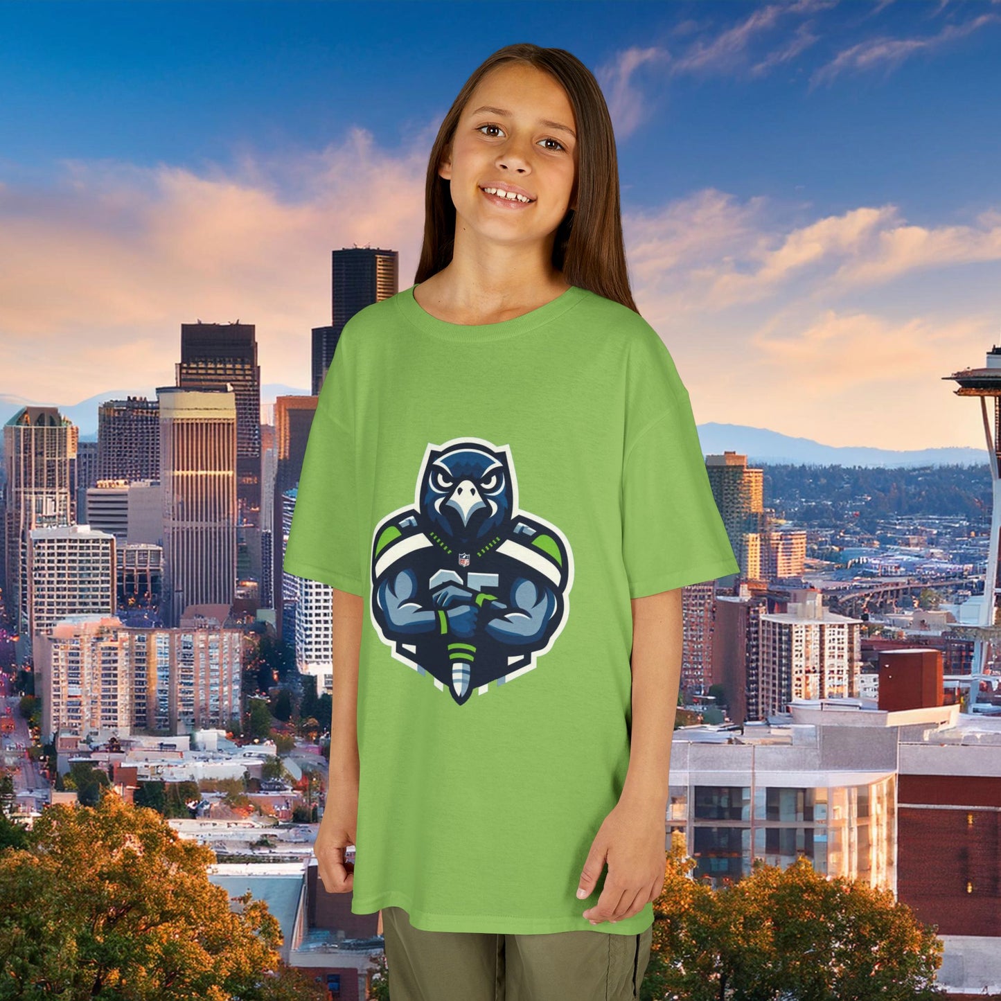 Seattle Football Player Kids Tee
