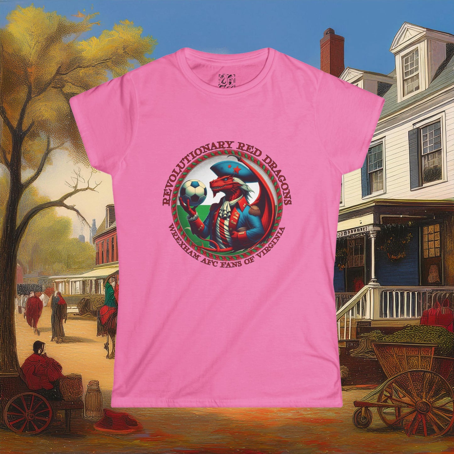 Revolutionary Red Dragons Crest Women's Softstyle Tee - Alternate