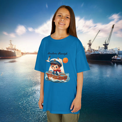 Navy Anchors Aweigh Kids Tee