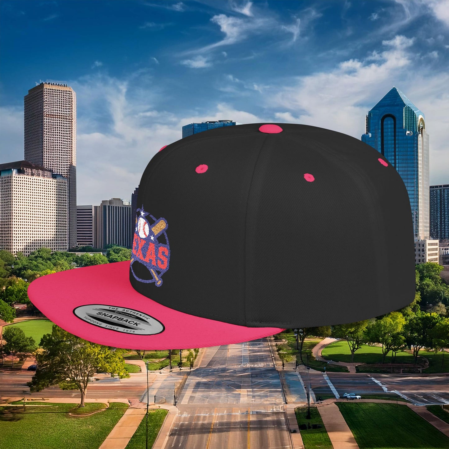 Texas Baseball Logo Flat Bill Snapback