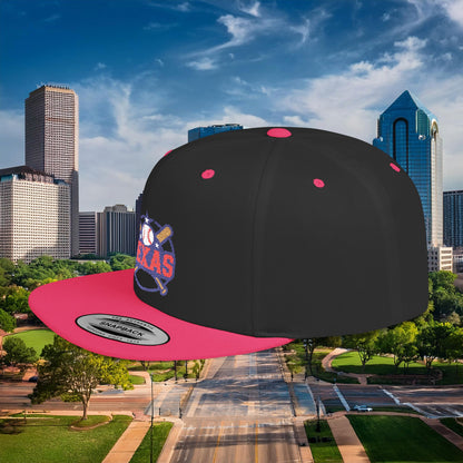 Texas Baseball Logo Flat Bill Snapback