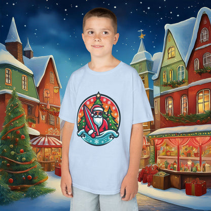 Catching Waves Santa Kids Tee