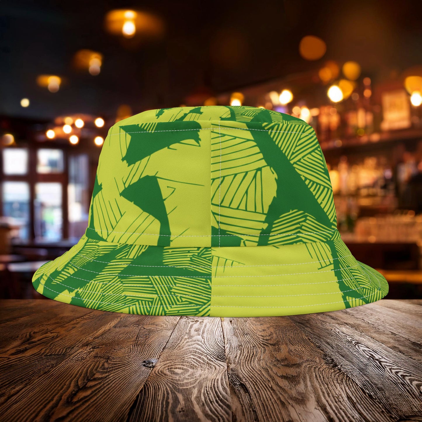 Electric Green and Gold Newcastle Bucket Hat