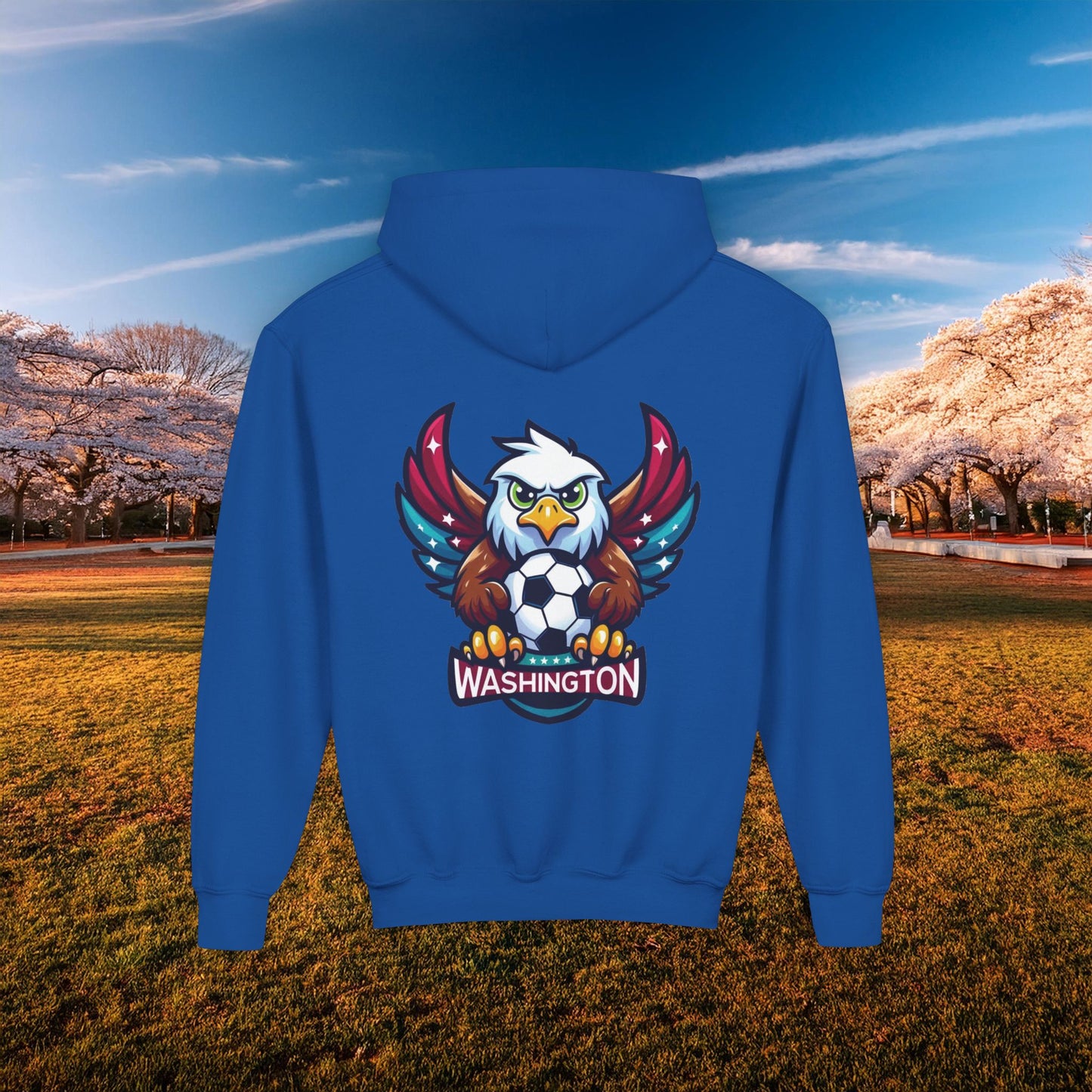 Washington Spirit Eagle Design Youth Hoodie