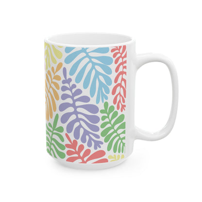 Colorful Tropical Leaves Ceramic Mug (11oz/15oz)