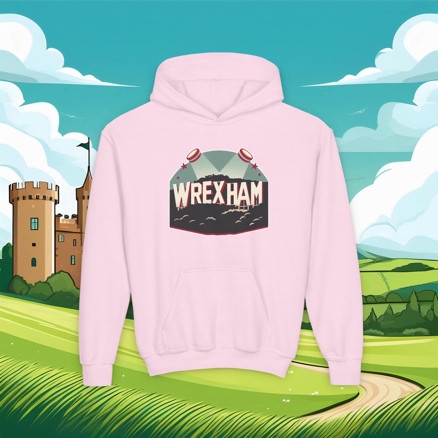 Wrexham Hollywood Sign Youth Hoodie